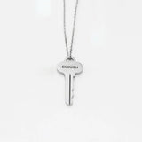 Personalised Key Pendant Women Necklace Carving Name Stainless Steel Necklace