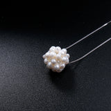 Personalised Pearl Necklace 925 Sterling Silver Small Pearl Pendant