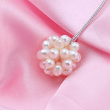 Personalised Pearl Necklace 925 Sterling Silver Small Pearl Pendant