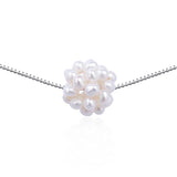 Personalised Pearl Necklace 925 Sterling Silver Small Pearl Pendant