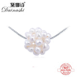Personalised Pearl Necklace 925 Sterling Silver Small Pearl Pendant