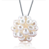 Personalised Pearl Necklace 925 Sterling Silver Small Pearl Pendant