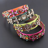 Colorful Rhinestone Headband for Ladies Prom Party Travel