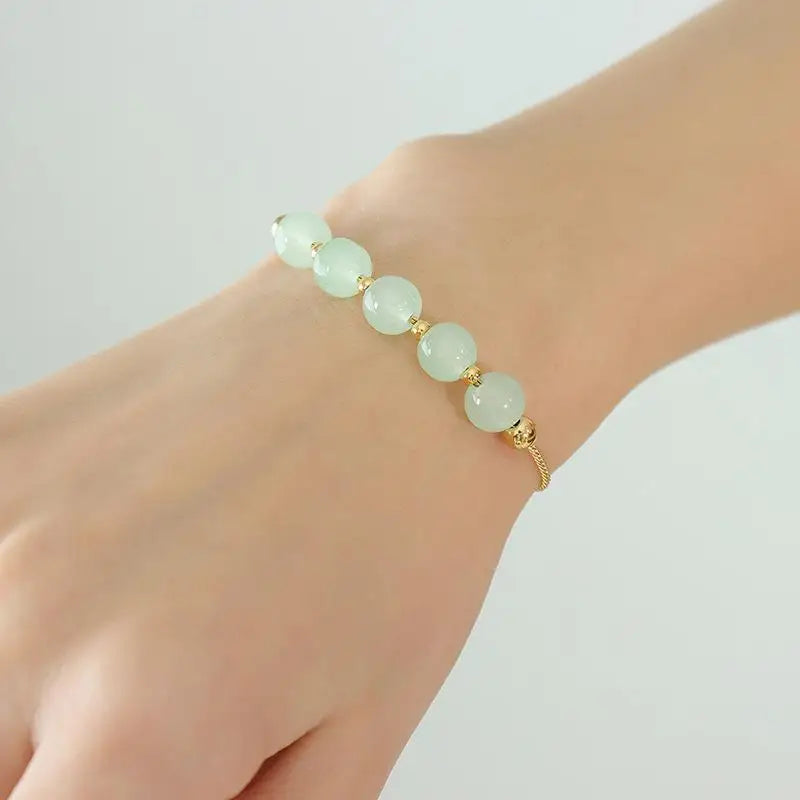 Personality Beaded Adjust Stainless Steel Bracelet
