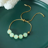 Personality Beaded Adjust Stainless Steel Bracelet