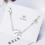Sterling Silver Sweet Butterfly Crystal Bracelet Wedding Gift