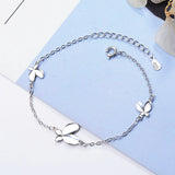 Sterling Silver Sweet Butterfly Crystal Bracelet Wedding Gift
