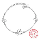 Sterling Silver Sweet Butterfly Crystal Bracelet Wedding Gift