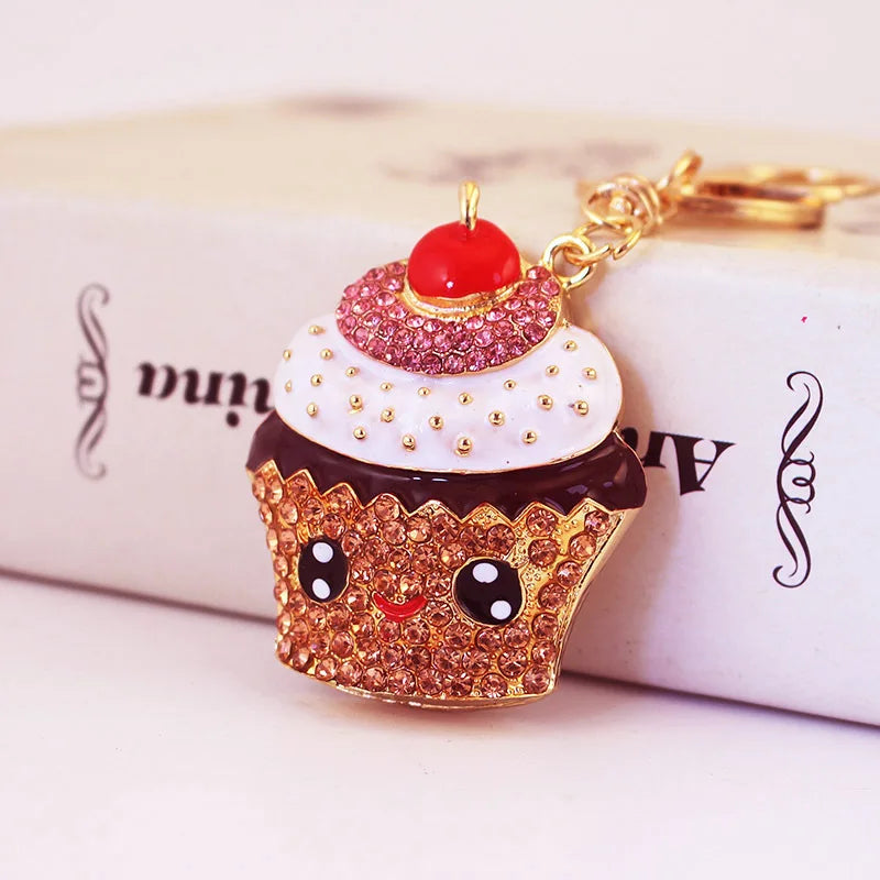 Cartoon Cake Lady Bag Pendant Personality Key Chain Holiday Gift