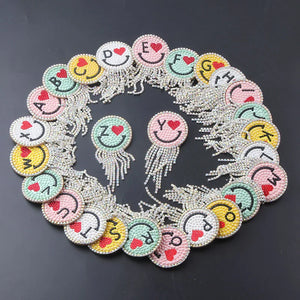 Personality Smiley Face Rhinestone Tassel Brooch Girls Street Gift Accessories