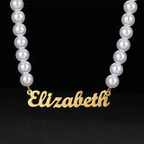 Graceful Woman Pearl Name Necklace & Pendant