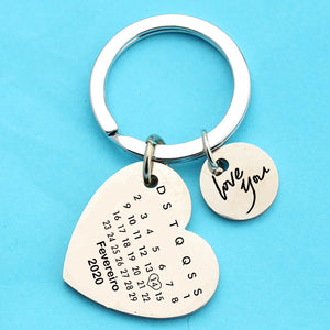 Portuguese Heart Keytag Calendar Love Gift