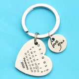 Portuguese Heart Keytag Calendar Love Gift