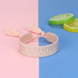 Personalized Letter Braided Bracelet Hand-Woven Tassel