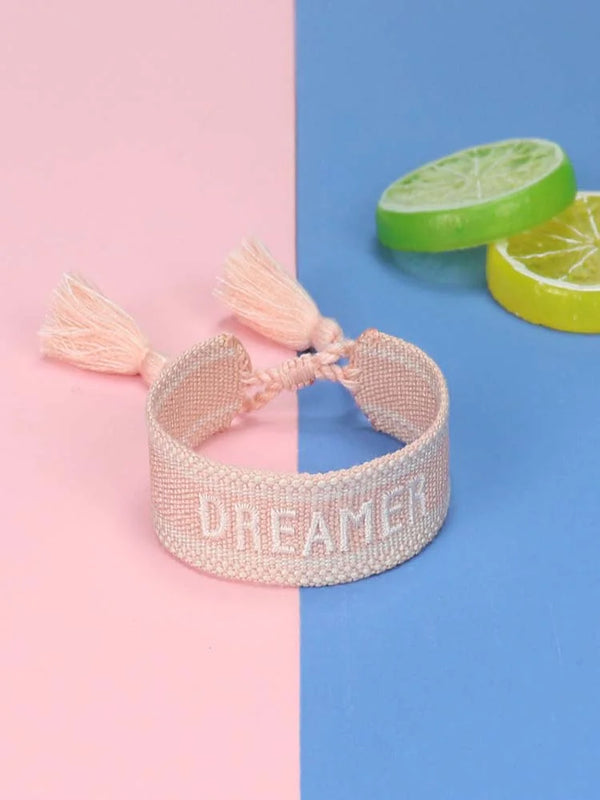 Personalized Letter Braided Bracelet Hand-Woven Tassel