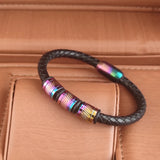 Beaded Leather Bracelet for Men