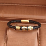 Beaded Leather Bracelet for Men