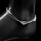 Plum Blossom Pendant Anklet 925 Sterling Silver Lucky Flower Anklets