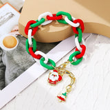 Christmas Bracelet Set Crystal Beads Lady Xmas Accessory