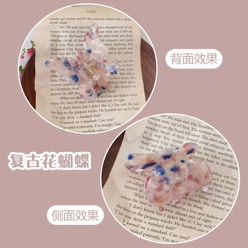 Butterfly Acetate Hair Clip for Women OL Style Hair Accessories