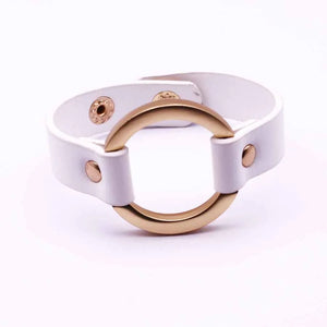 Wide Circle Buckle Charm Wrap Bracelet Adjustable Women Jewelry
