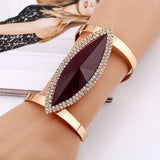 Geometric Resin Bangles Women Resin Crystal Bracelet Cuff Bangle