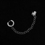 Punk Stainless Steel Clip Earring Street Jewelry Silver Chain Ear Clip