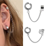 Punk Stainless Steel Clip Earring for Teens Women Men Ear Cuffs Street Jewelry