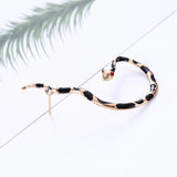 Punk Style Red Eyes Snake Earrings Stud Cuff Jewelry