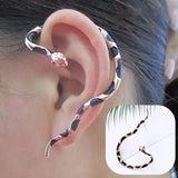 Punk Style Red Eyes Snake Earrings Stud Cuff Jewelry