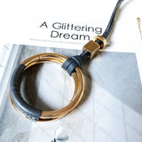 Punk Style Leather Charm Pendant Necklace