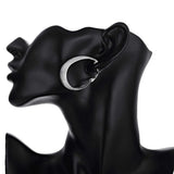 925 Sterling Silver Round Circle Women Earrings Wedding Gift