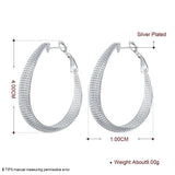 925 Sterling Silver Round Circle Women Earrings Wedding Gift