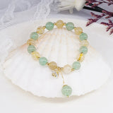 Green Strawberry Crystal Beads Strand Bracelets Women Girls Lucky Jewelry
