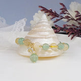 Green Strawberry Crystal Beads Strand Bracelets Women Girls Lucky Jewelry