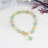 Green Strawberry Crystal Beads Strand Bracelets Women Girls Lucky Jewelry
