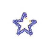 Rainbow Star Earcuffs Earrings Multi-Hoop Rhinestone Ear Cuff Clip Wedding