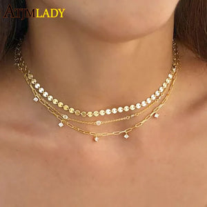 925 Silver Clear Cz Choker Necklace