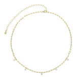 925 Silver Clear Cz Choker Necklace