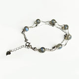 S925 Silver Labradoite Double-Layer Bracelet for Women