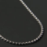 Stainless Steel Box Chain Necklace Men Pendant Classic Jewelry