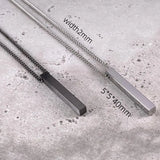 Stainless Steel Box Chain Necklace Men Pendant Classic Jewelry