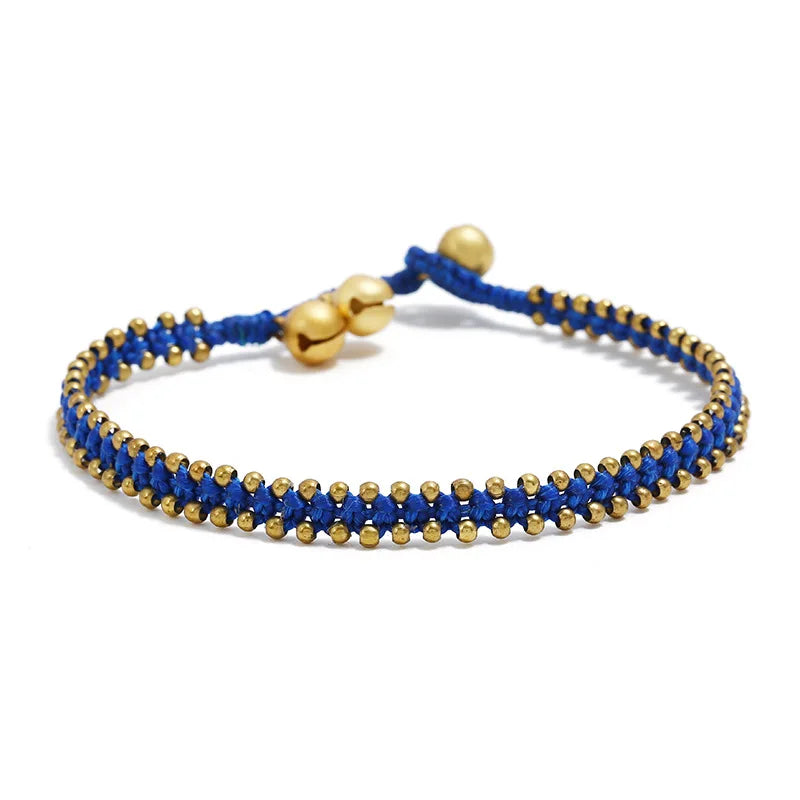 Red Rope Copper Bead Bell Buckle Anklet Female Version