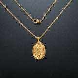 Religious Ladies Men Pendants DIY Jewelry Round Party Kate Accessories Necklaces