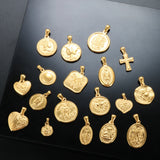 Religious Ladies Men Pendants DIY Jewelry Round Party Kate Accessories Necklaces