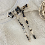 Retro Bowknot Hair Sticks Acetate Hairpins U Shaped Hair Pin Tortoiseshell