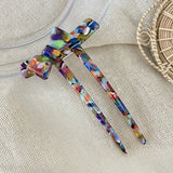 Retro Bowknot Hair Sticks Acetate Hairpins U Shaped Hair Pin Tortoiseshell