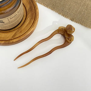 Retro Flower Hair Sticks Acetate Hairpins for Women Girls