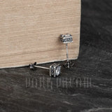 925 Silver Square Stud Earrings with Zircon Gift