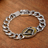 Silver God's Eye Totem Phoenix Bracelet